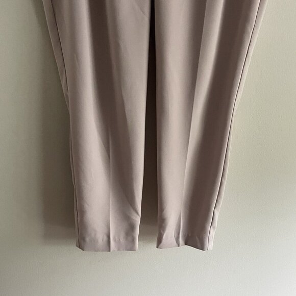 Express Women 12R Mauve Pleated Sash Tie Belt High Rise Paperbag Ankle Pants - Picture 3 of 10